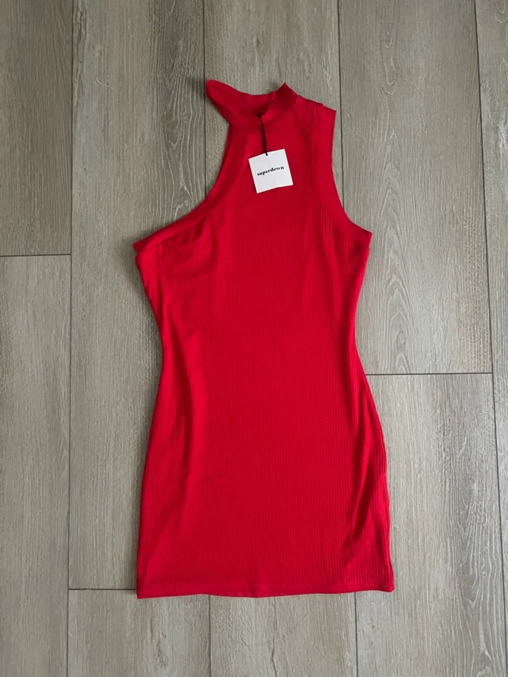 NWT Superdown from Revolve Charlotte Red One-Shoulder Mini Dress Sz M - Picture 3 of 6